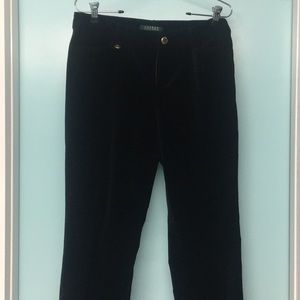 Ralph Lauren Black Velvet Pants 5 pocket tapered